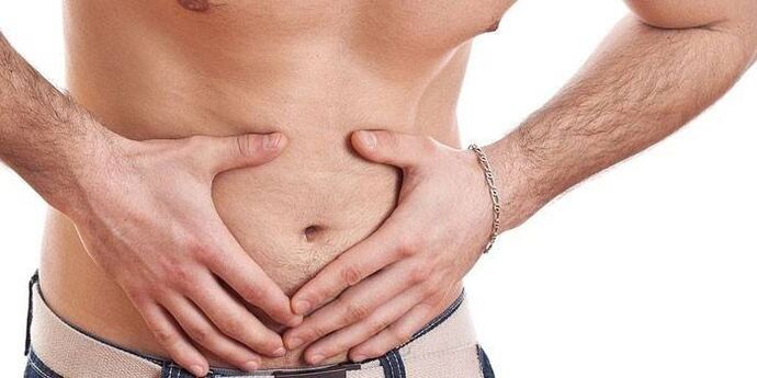 kõhuvalu koos kroonilise prostatiidiga